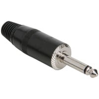 Main product image for Rean NYS225B 1/4" Mono Plug Black For Speaker Cable 092-148